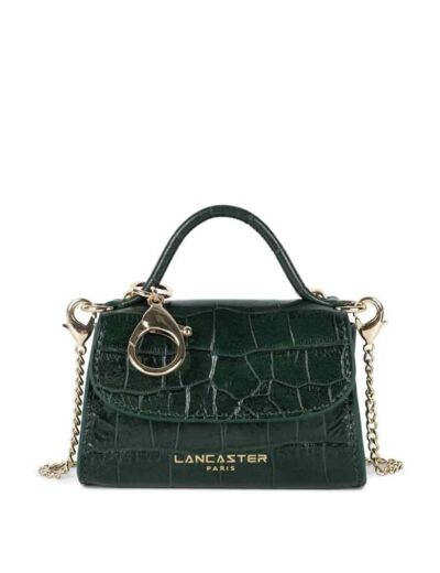 Lancaster Exotic Croco Mini Sac Porte-monnaie Cuir Croco 124-20 Vert Forêt