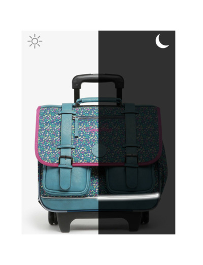 Caméléon Vintage Fantasy Cartable A Roulettes 38cm Blue Garden