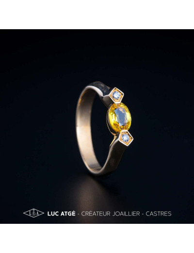 Bague saphir jaune