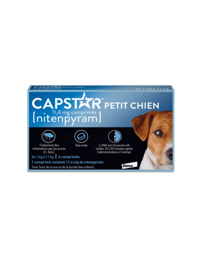 CAPSTAR PETIT CHIEN 11MG4 1-11KG CPR BT 6