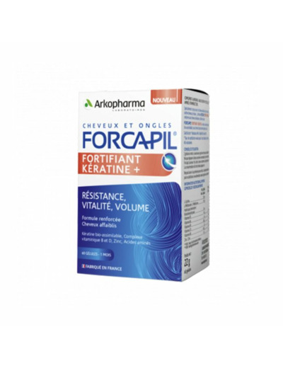 Fortifiant Kératine 60 gélules Forcapil Arkopharma