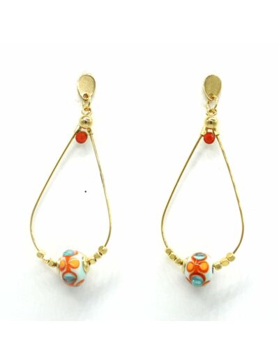 Boucles d'oreilles Aqua Coral