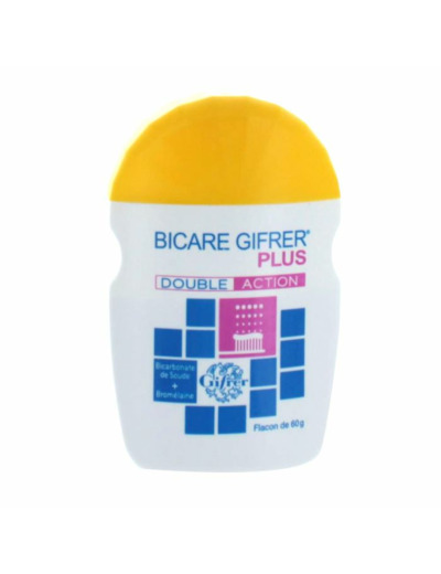 Bicarbonate De Soude Double Action 60g Bicare Plus Gifrer