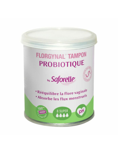 Florgynal Tampon Super Boîte de 8 tampons Saforelle