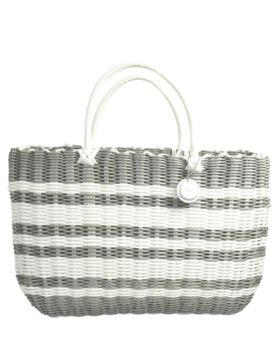 Le Voyage en Panier Luxidou Large Cabas Blanc Argent