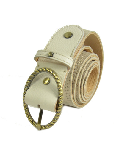 Mila Louise Pale X Ceinture irisé et grainé Ajustable TU Latte