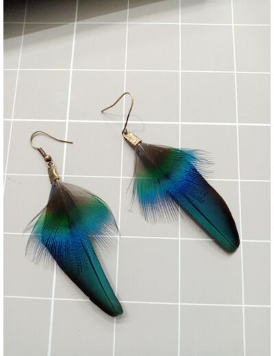 boucles d'oreilles bleues