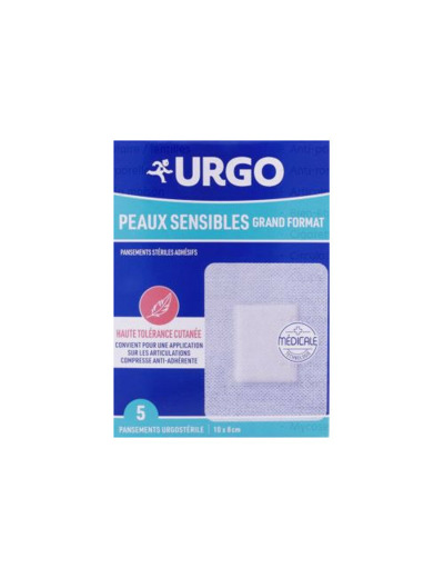 URGO PEAUX SENSIBLES GRAND FORMAT 5 PANS