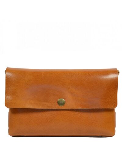 Yolète Andy Sac Pochette Cuir Primavera Cognac