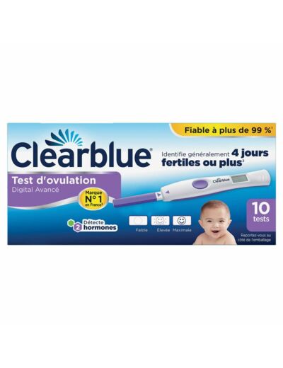 Test D'ovulation Digital avancé 10 tests Clear Blue