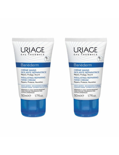 Bariederm Creme Mains Isolante Reparatrice Mains Abimees 2x50ml Bariéderm-Cica Uriage