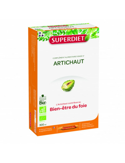 Artichaut Bio Bien-etre Du Foie 20 Ampoules 15ml Superdiet
