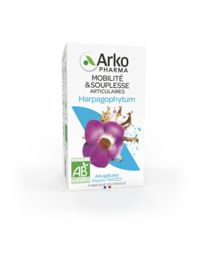 Harpagophytum Bio 150 gélules Arkogélules Mobiité et souplesse articulaires Arkopharma