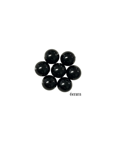 PERLES OBSIDIENNE NOIRE