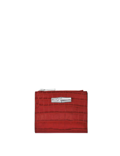 Longchamp Roseau Style Croco Portefeuille Marmelade