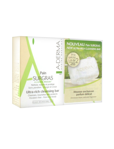 Pain Surgras 2x100g Avoine Rhealba A-Derma