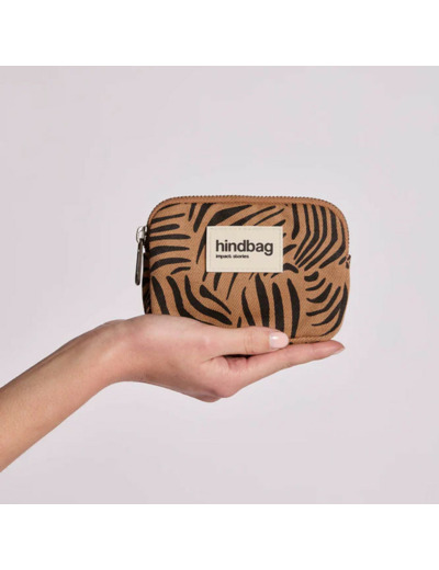 Hindbag Lili Petit Porte-Monnaie Zèbre Cannelle