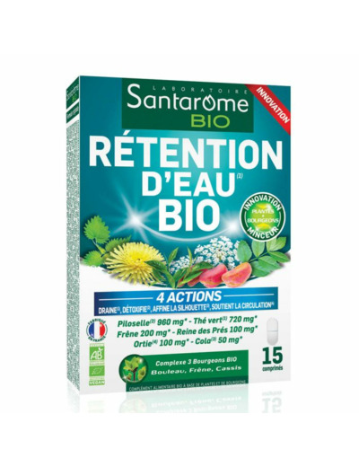 Rétention d'eau Bio 15 Comprimés Santarome