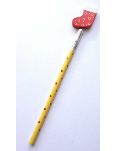 Crayon à papier de Noël - Chaussette de Noël