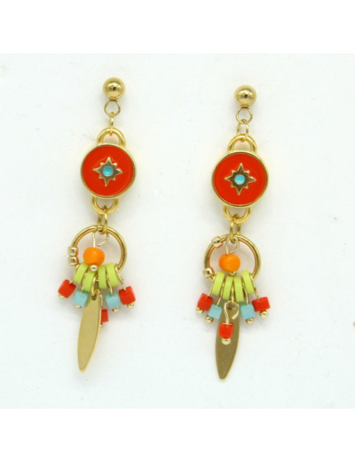 Boucles d'oreilles Citrus Coral