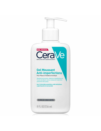 Gel Moussant Anti-imperfections 236ml Face Peaux à imperfections et à tendance acnéique Cerave
