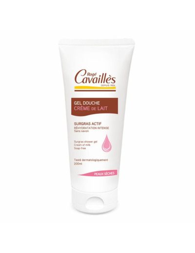 Douche-lait Hydratant 200 ml Surgras Actif Peaux Seches Rogé Cavaillès