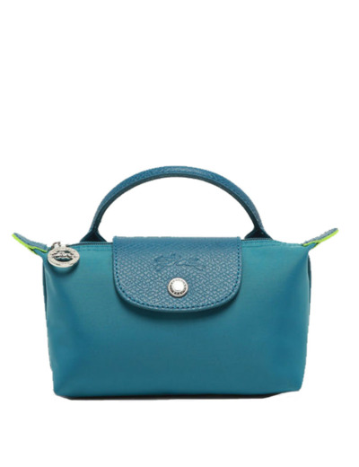 Longchamp le Pliage Green Trousse Cosmétique Avec Poignée Paon