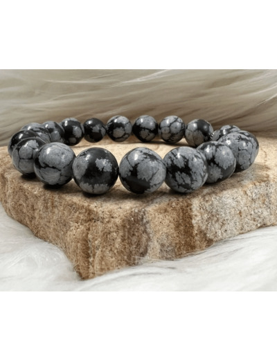 BRACELET OBSIDIENNE MOUCHETÉE