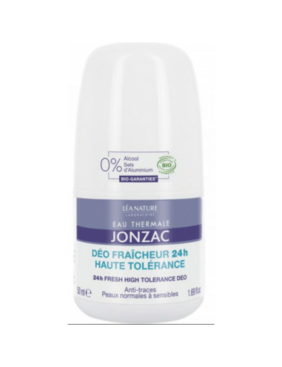 Deodorant Fraîcheur Haute Tolerance 24h Roll-on Bio 50ml Eau thermale Jonzac