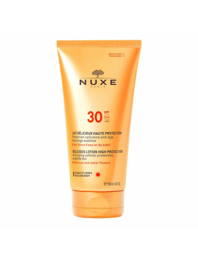 Lait Delicieux Haute Protection Spf30 150 ml Sun Visage Et Corps Nuxe
