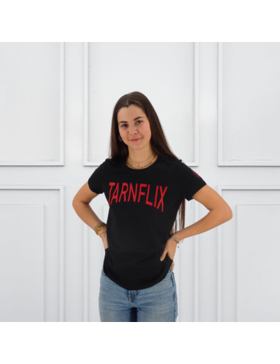 T-Shirt noir Tarnflix femme