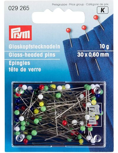 Boite à épingles tête de Verre 10g