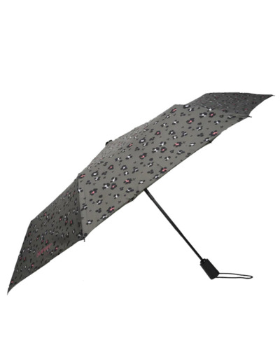 Isotoner Parapluie Pliant Automatique Léopard Kaki
