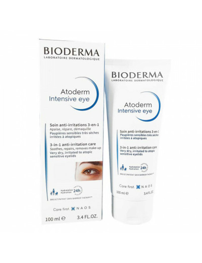 Soin Paupières Contour des Yeux 100ml Atoderm Peaux Irritées Bioderma