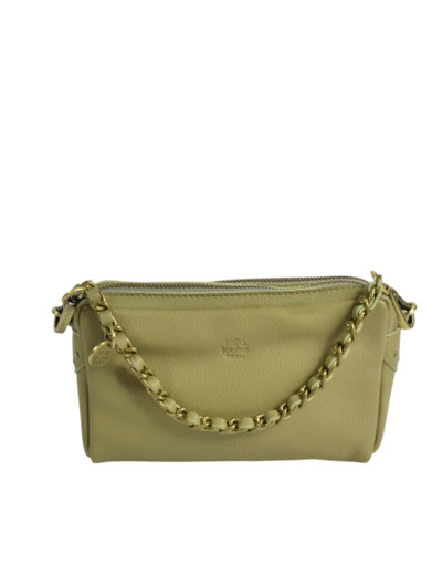 Mila Louise Mama XS C1 Petit Sac Trotteur Cuir Grainé Oyster