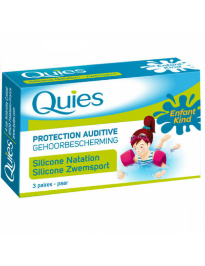 Protection Auditive Silicone Natation Enfants 3 Paires Quies