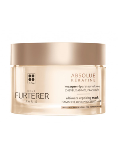 Masque Réparateur Ultime 200ml Absolue Keratine Cheveux abimés, fragilisés, normaux à fins René Furterer