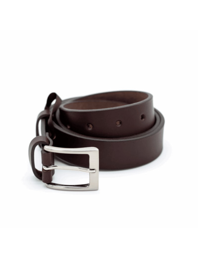 Ceinture cuir marron 30mm