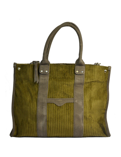 Mila Louise Prudence VFR1 Sac Shopping  Velours Fumé Kaki