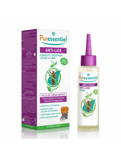 Traitement Complet Lotion + Peigne 100 ml Anti-Poux Puressentiel