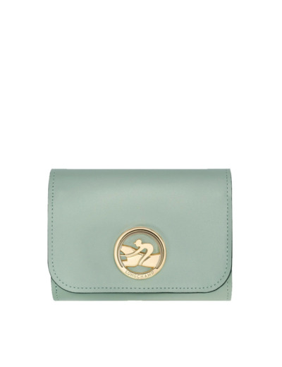 Longchamp Box-Trot Portefeuille Vert De Gris