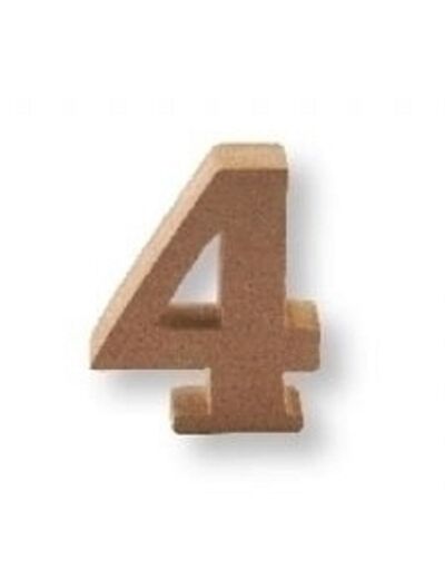 Chiffre "4" Mdf - 4,5 cm