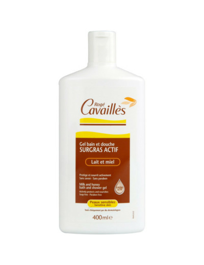 Gel Bain et Douche Lait et Miel 400ml Peaux sensibles Rogé Cavaillès