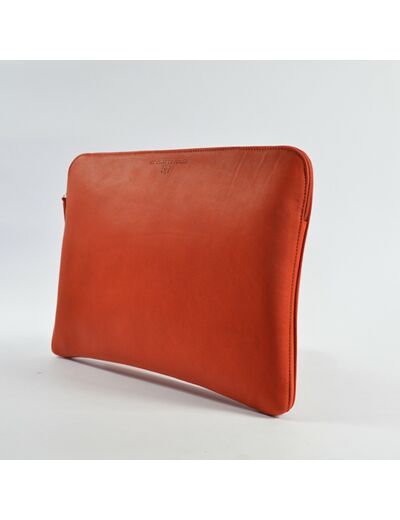 Les Ateliers Fourès Baroudeuse Sleeve Housse Ordinateur 14" Orange