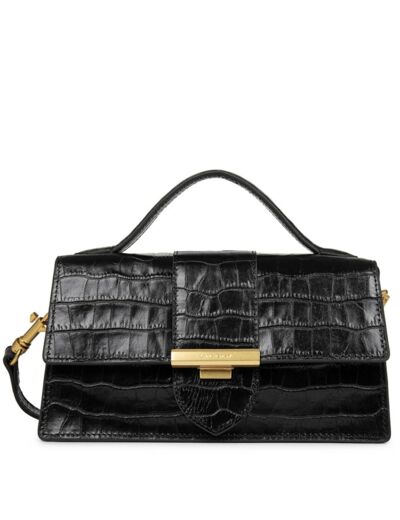 Lancaster Croco Ily Sac Baguette Cuir Croco 531-013 Noir