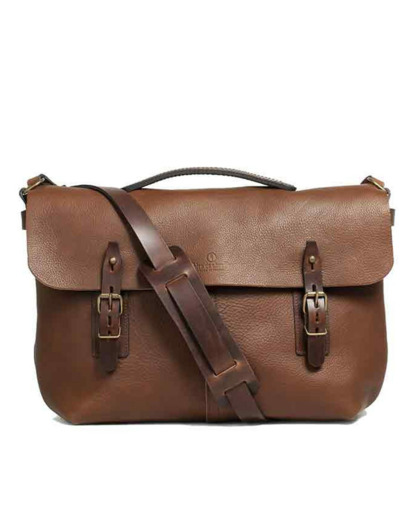 Bleu de Chauffe Sac Besace Lucien Brun Ambré