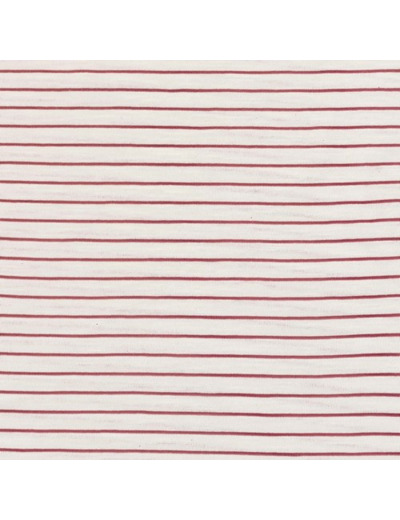 Tissu slub jersey stripes hazelnut Katia Fabrics