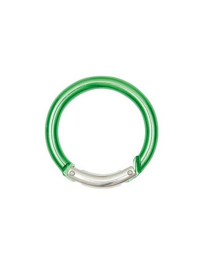 Porte clef mousqueton carabinier rond vert