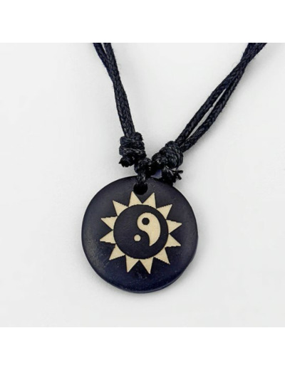 Collier soleil ying yang