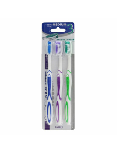 Brosse A Dents Brush Family Medium X3 Superwhite